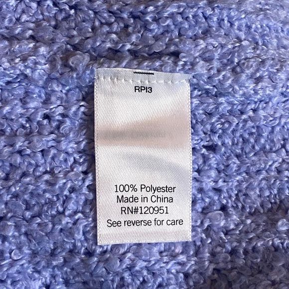 🎈SO Baby Blue Soft Cropped Sweater Size XS Oversized - Picture 8 of 8